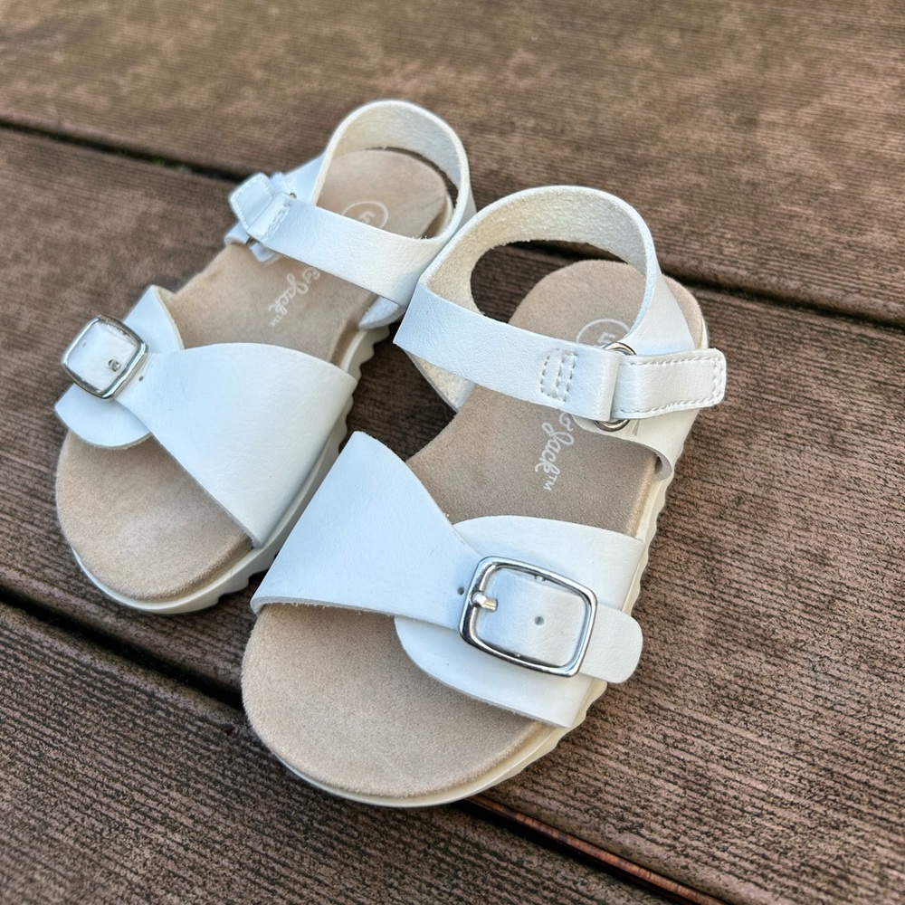 Cat & Jack White Kids Sandals with Buckle